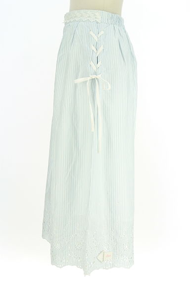 axes femme（アクシーズファム）の古着「刺しゅう入りストライプ柄フレアパンツ（パンツ）」大画像４へ