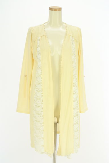 クリックで大画像表示 axes femme(アクシーズファム)の古着「レース切替ニットカーディガン(カーディガン・ボレロ)」大画像1へ