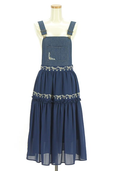 axes femme（アクシーズファム）の古着「シフォン切替サロペットスカート（オーバーオール・サロペット）」大画像１へ