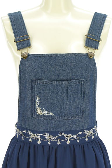 axes femme（アクシーズファム）の古着「シフォン切替サロペットスカート（オーバーオール・サロペット）」大画像４へ