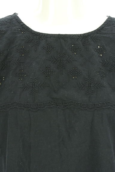 クリックで大画像表示 Samansa Mos2(サマンサモスモス)の古着「カットワークレース切替フレンチスリーブカットソー(カットソー・プルオーバー)」大画像4へ