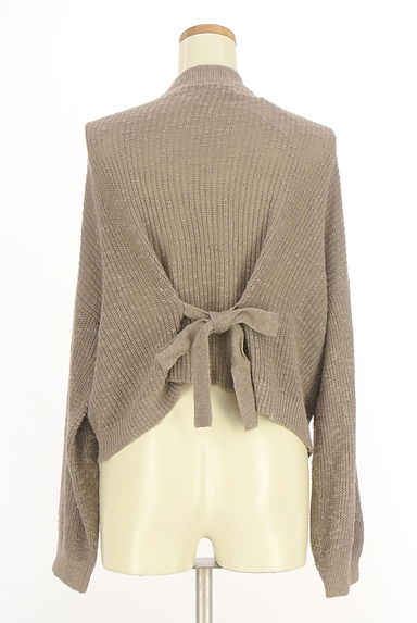 クリックで大画像表示 Samansa Mos2(サマンサモスモス)の古着「フロントレースローゲージニットカーデ(カーディガン・ボレロ)」大画像2へ