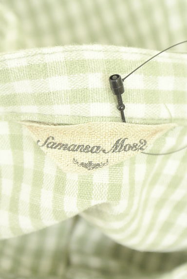 Samansa Mos2（サマンサモスモス）の古着「ギンガムチェック柄バンドカラーシャツワンピース（ワンピース・チュニック）」大画像６へ