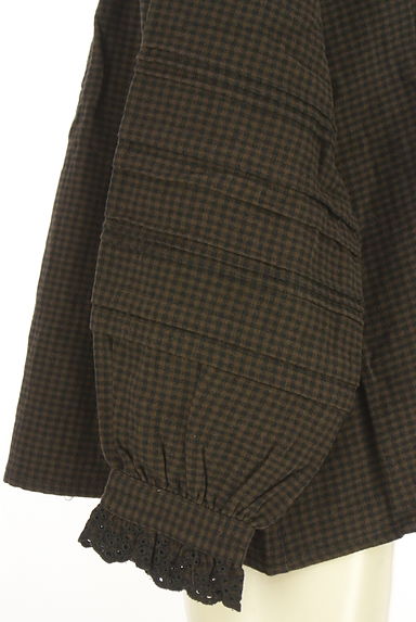 Samansa Mos2（サマンサモスモス）の古着「フロントレースチェックブラウス（ブラウス）」大画像５へ