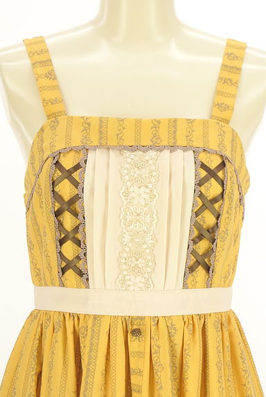 axes femme（アクシーズファム）の古着「レースライン柄キャミワンピース（ワンピース・チュニック）」大画像４へ