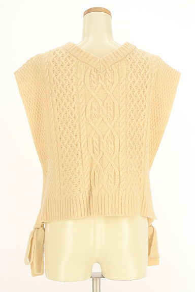 Samansa Mos2（サマンサモスモス）の古着「サイドリボンケーブルニットベスト（ベスト・ジレ）」大画像２へ