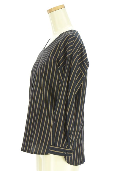 クリックで大画像表示 INDIVI(インディヴィ)の古着「ボリューム袖ストライプブラウス(カットソー・プルオーバー)」大画像3へ