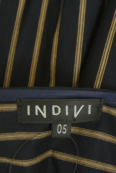 クリックで大画像表示 INDIVI(インディヴィ)の古着「ボリューム袖ストライプブラウス(カットソー・プルオーバー)」大画像6へ
