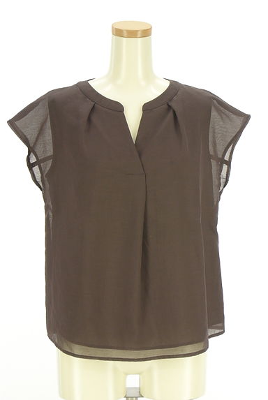 INDIVI（インディヴィ）の古着「フレンチスリーブキーネックブラウス（カットソー・プルオーバー）」大画像１へ