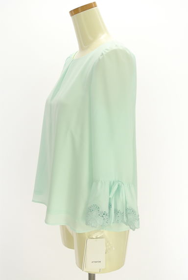 QUEENS COURT（クイーンズコート）の古着「刺繍レースキャンディスリーブブラウス（カットソー・プルオーバー）」大画像３へ