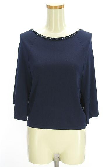 クリックで大画像表示 COUP DE CHANCE(クードシャンス)の古着「ビーズネックフレアスリーブニット(ニット)」大画像1へ