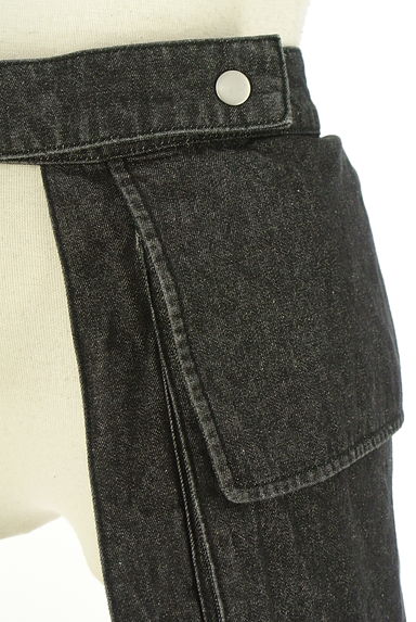 クリックで大画像表示 Kastane(カスタネ)の古着「ブラックデニムラップベルト(ミニスカート)」大画像4へ