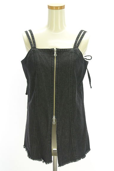 Kastane（カスタネ）の古着「ブラックデニムキャミ（キャミソール・タンクトップ）」大画像１へ