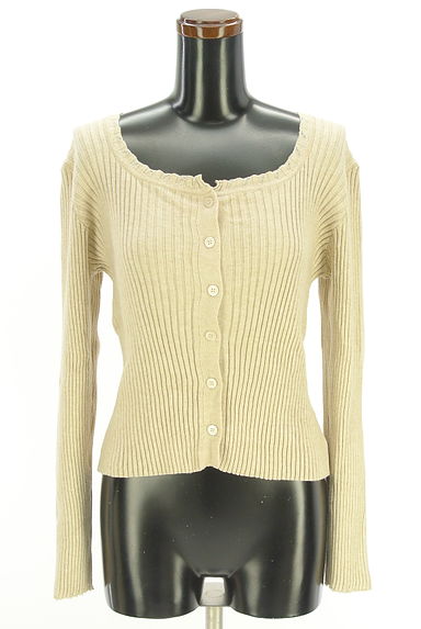 クリックで大画像表示 Kastane(カスタネ)の古着「柔らかリブニットカーディガン(カーディガン・ボレロ)」大画像1へ