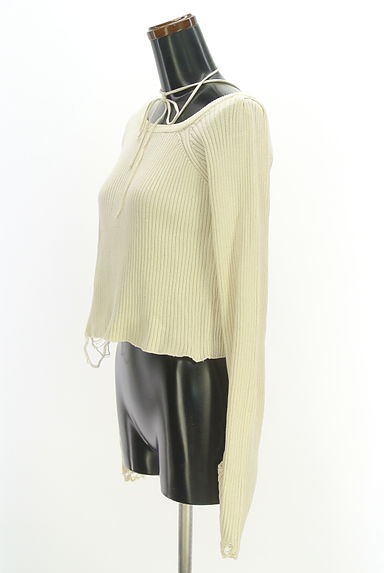 Kastane（カスタネ）の古着「アシンメトリーリブニットトップス（ニット）」大画像３へ