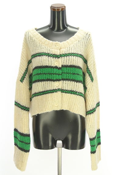 Kastane（カスタネ）の古着「ボーダー柄ニットカーディガン（カーディガン・ボレロ）」大画像１へ