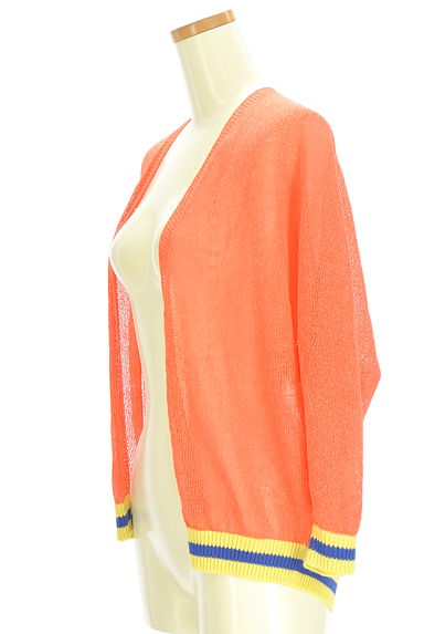 Audrey and John Wad（オードリーアンドジョンワッド）の古着「透かし編みドルマンニットカーディガン（カーディガン・ボレロ）」大画像３へ