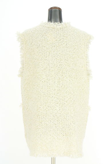 SLOBE IENA（スローブイエナ）の古着「オーバーサイズテープフリンジニットベスト（ベスト・ジレ）」大画像２へ