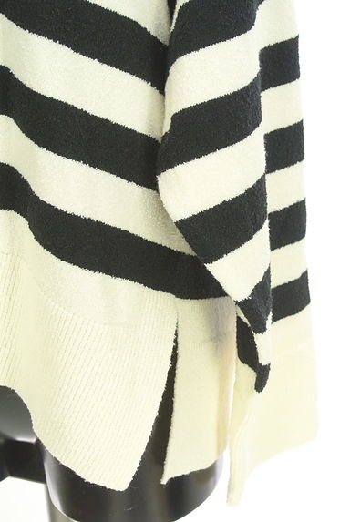 SLOBE IENA（スローブイエナ）の古着「セーラー襟ボーダー柄ニットトップス（ニット）」大画像５へ