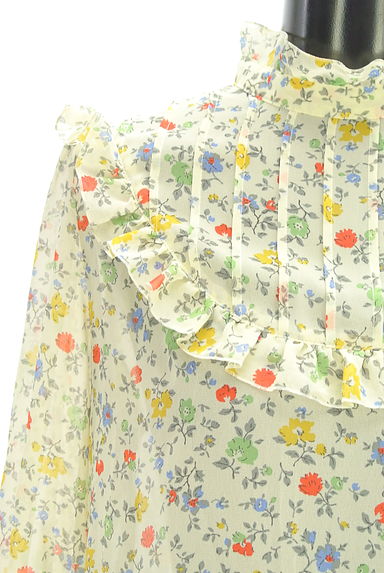 クリックで大画像表示 SLOBE IENA(スローブイエナ)の古着「小花柄シフォンカットソー(カットソー・プルオーバー)」大画像4へ