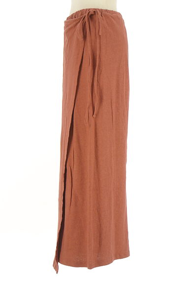 SLOBE IENA（スローブイエナ）の古着「ラップ風綿麻ニットロングスカート（ロングスカート・マキシスカート）」大画像３へ