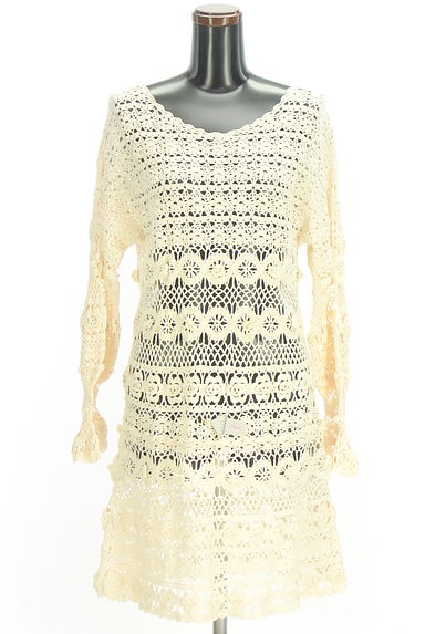 DEUXIEME CLASSE（ドゥーズィエムクラス）の古着「花モチーフ付き刺繍レースワンピース（ワンピース・チュニック）」大画像４へ