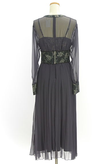 クリックで大画像表示 AMERI(アメリ)の古着「ラメ花柄切替シフォンワンピース(ワンピース・チュニック)」大画像2へ