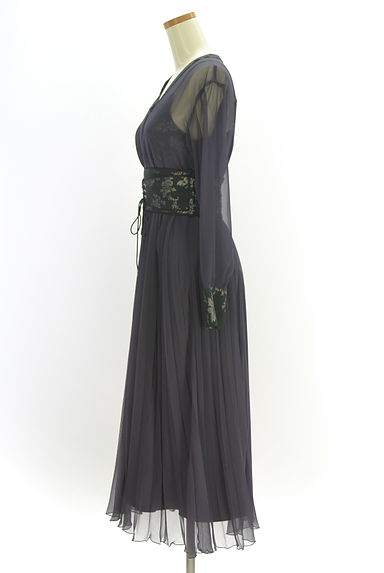 クリックで大画像表示 AMERI(アメリ)の古着「ラメ花柄切替シフォンワンピース(ワンピース・チュニック)」大画像3へ