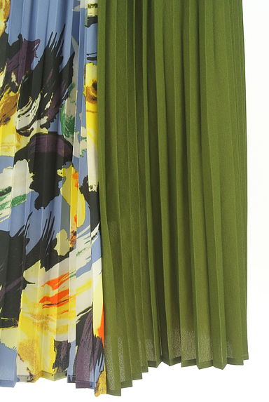 クリックで大画像表示 OSMOSIS(オズモーシス)の古着「プリントプリーツロングフレアスカート(ロングスカート・マキシスカート)」大画像5へ
