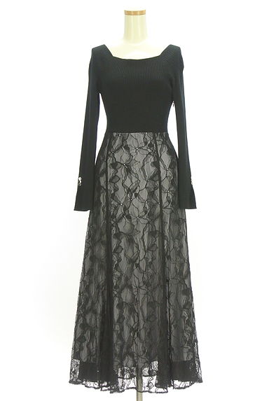 Mystrada（マイストラーダ）の古着「リブニット×レースロングワンピース（ワンピース・チュニック）」大画像１へ