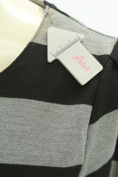 クリックで大画像表示 GALLERY VISCONTI(ギャラリービスコンティ)の古着「7分袖ボーダーフリルミニワンピース(ワンピース・チュニック)」大画像5へ