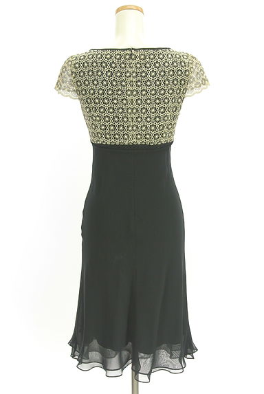 M'S GRACY（エムズグレイシー）の古着「花刺繍レース×シフォンドレスワンピ（ワンピース・チュニック）」大画像２へ