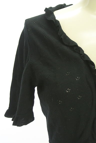 GALLERY VISCONTI（ギャラリービスコンティ）の古着「透かし編みフリルニットボレロ（カーディガン・ボレロ）」大画像４へ