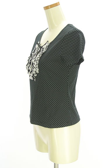クリックで大画像表示 GALLERY VISCONTI(ギャラリービスコンティ)の古着「レースフリルピンドットTシャツ(カットソー・プルオーバー)」大画像3へ