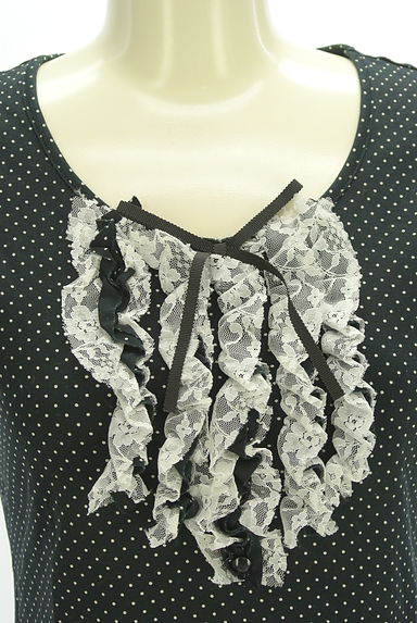 クリックで大画像表示 GALLERY VISCONTI(ギャラリービスコンティ)の古着「レースフリルピンドットTシャツ(カットソー・プルオーバー)」大画像4へ