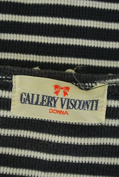 GALLERY VISCONTI（ギャラリービスコンティ）の古着「花レース付ボーダータンク（カットソー・プルオーバー）」大画像６へ