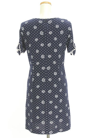 GALLERY VISCONTI（ギャラリービスコンティ）の古着「花柄パイピングミニワンピース（ワンピース・チュニック）」大画像２へ