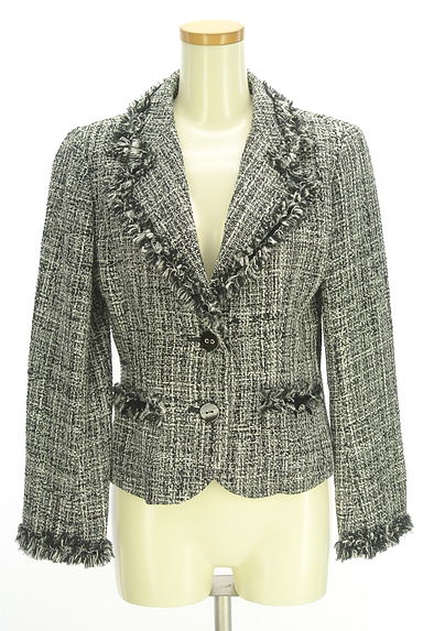 GALLERY VISCONTI（ギャラリービスコンティ）の古着「フリンジツイードジャケット（ジャケット）」大画像１へ