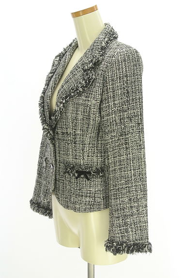 GALLERY VISCONTI（ギャラリービスコンティ）の古着「フリンジツイードジャケット（ジャケット）」大画像３へ