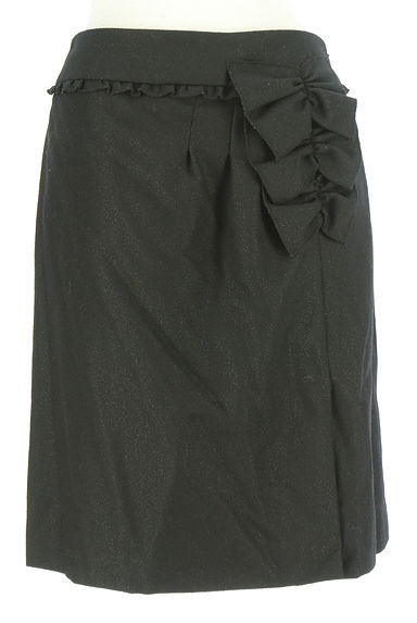 GALLERY VISCONTI（ギャラリービスコンティ）の古着「リボンフリル膝丈ラメスカート（スカート）」大画像１へ