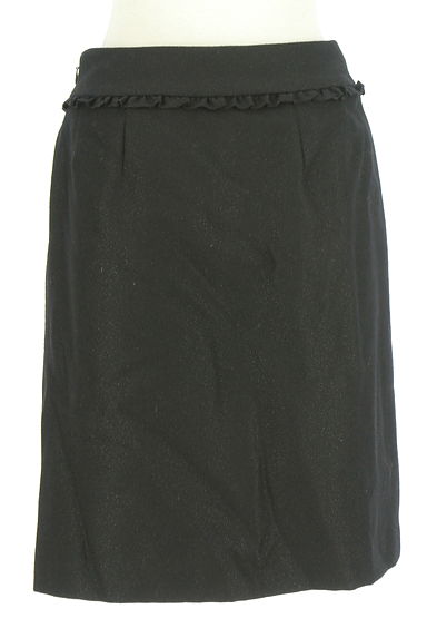 GALLERY VISCONTI（ギャラリービスコンティ）の古着「リボンフリル膝丈ラメスカート（スカート）」大画像２へ