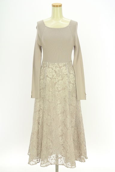 Apuweiser riche（アプワイザーリッシェ）の古着「異素材切替レースアップロングワンピース（ワンピース・チュニック）」大画像１へ