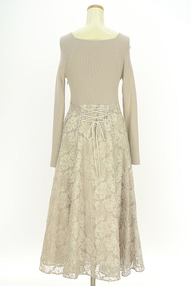 Apuweiser riche（アプワイザーリッシェ）の古着「異素材切替レースアップロングワンピース（ワンピース・チュニック）」大画像２へ