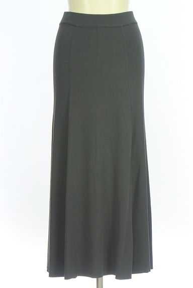 NATURAL BEAUTY BASIC（ナチュラルビューティベーシック）の古着「バイカラーカーディガン+リブロングスカート（セットアップ（ジャケット＋スカート））」大画像５へ