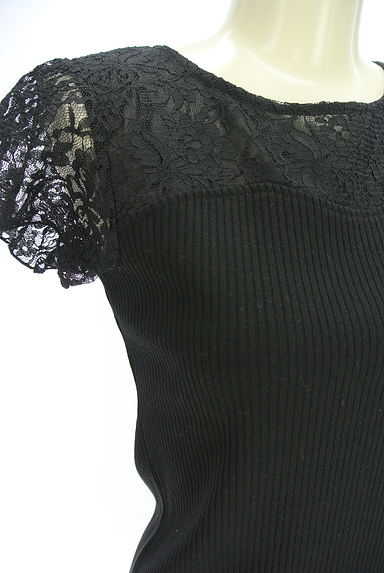 PROPORTION BODY DRESSING（プロポーションボディドレッシング）の古着「レース切替リブニット（カットソー・プルオーバー）」大画像４へ