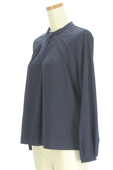 green label relaxing（グリーンレーベル リラクシング）の古着「バンドカラーストレッチブラウス（カットソー・プルオーバー）」大画像３へ