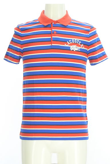 LACOSTE（ラコステ）の古着「プリントボーダーポロシャツ（ポロシャツ）」大画像１へ