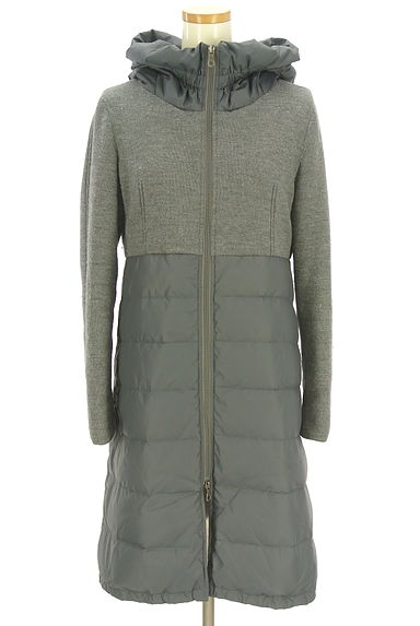 BEATRICE（ベアトリス）の古着「ニット×ナイロンフーディダウンコート（ダウンジャケット・ダウンコート）」大画像１へ