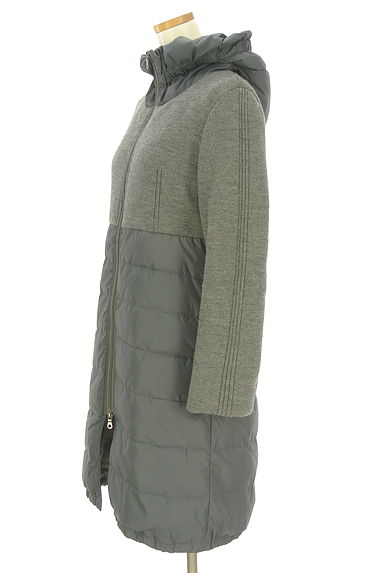 BEATRICE（ベアトリス）の古着「ニット×ナイロンフーディダウンコート（ダウンジャケット・ダウンコート）」大画像３へ