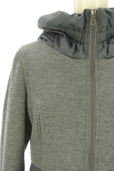 BEATRICE（ベアトリス）の古着「ニット×ナイロンフーディダウンコート（ダウンジャケット・ダウンコート）」大画像４へ